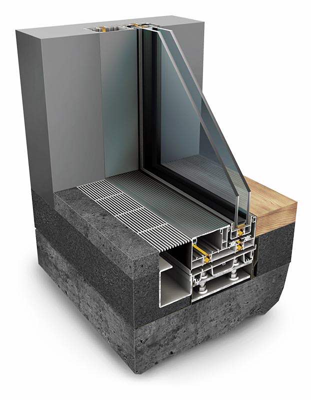 InfiniGlide 6 Slimline Patio Doors Technical Drawing