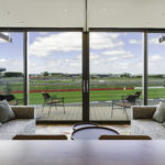 View from inside one of the Silverstone Villas. Glazing solutions fulfilled by Arkay Windows.